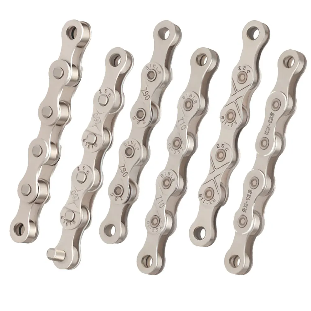 

Bicycle Mountain Bike High-Strength Wear-Resistant Hollow Design Carbon Steel Chain Replacement for Accessories