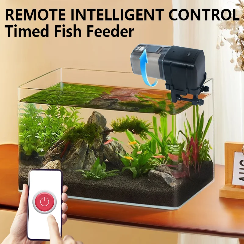 Aquarium Remote Intelligent Feeder Aquarium Feeder Fish Tank WiFi Automatic Feeder Fish Tank Timed Fully Automatic Fish Feeder