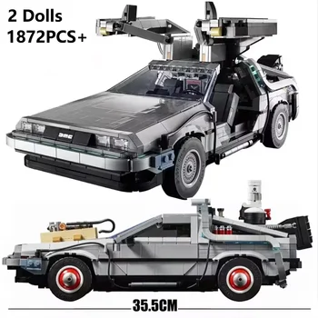 1872Pcs Back to the Future Time 1:12 Machine Compatible 10300 Building Blocks Technical Car Bricks Construct Birthday Toys Gifts