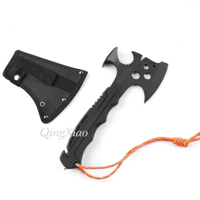 High Hardness Multi Purpose Tactical Hand Axe Outdoor Tool For Mountain Cutting Firewood Splitting Camping Fire Rescue