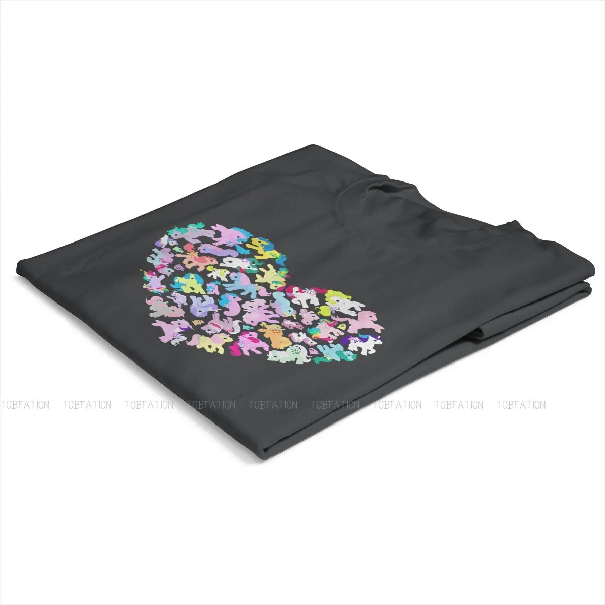I Heart MLP O Collar TShirt Cute Unicorn Cartoon Pure Cotton Classic T Shirt Girl Clothes Individuality Big Sale view 4
