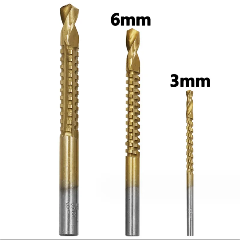 High Speed Steel Titanium Plated Step Drill Set Triangular Handle  6Pcs Pagoda Drill Bit Set Metal Woodworking Slotting Saw