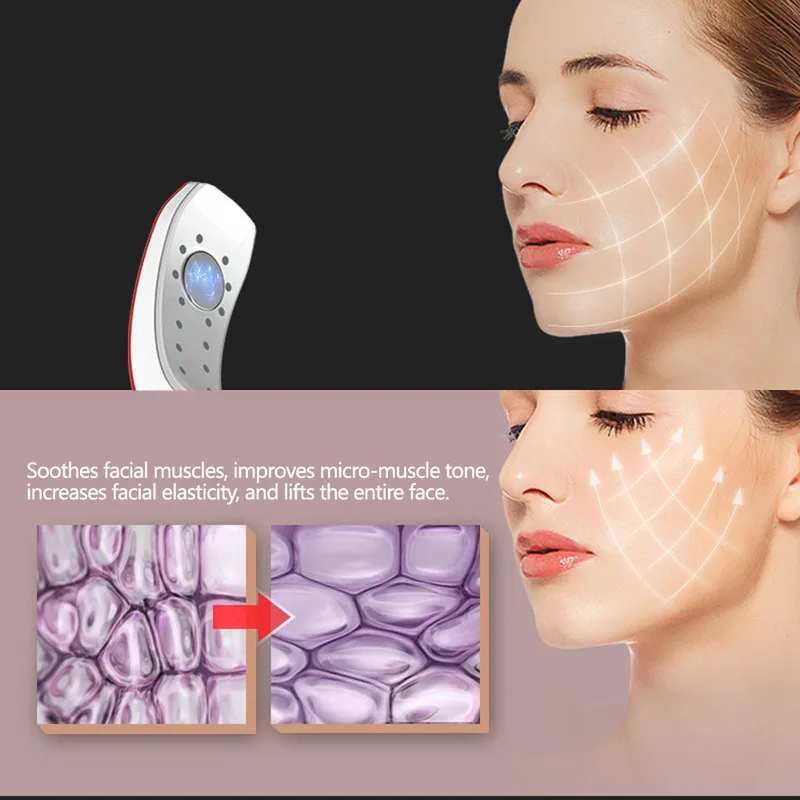 Dispositivo de belleza vibratorio de alta frecuencia EMS, máquina de adelgazamiento Facial de doble barbilla en V, masajeador adelgazante Facial de microcorriente