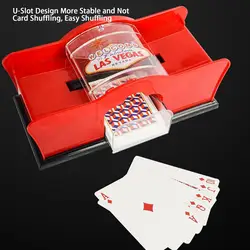 Poker Card Shuffler Board Game 23x11x11cm Hand Cranked Playing Cards Shuffler Machine Funny Family Game Club Robot Card Shuffler