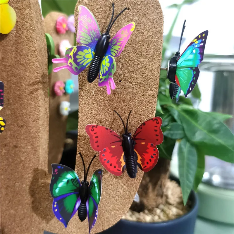 20Set 30Pcs/Set Butterfly Shape Push Pins Random Pattern Colorful Tacks Pin Cork Board Wall Nail Home Office Decoration H77778