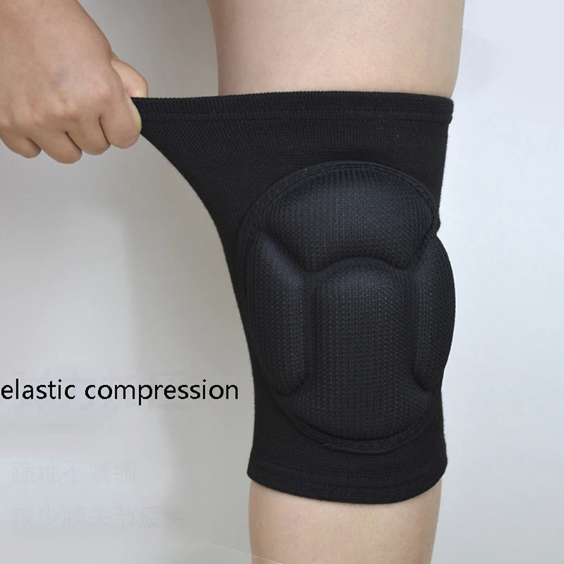 2pcs/Set Sports Kneepad Men Elastic Knee Pads Support Fitness Gear Basketball Brace Protector Thick Sponge