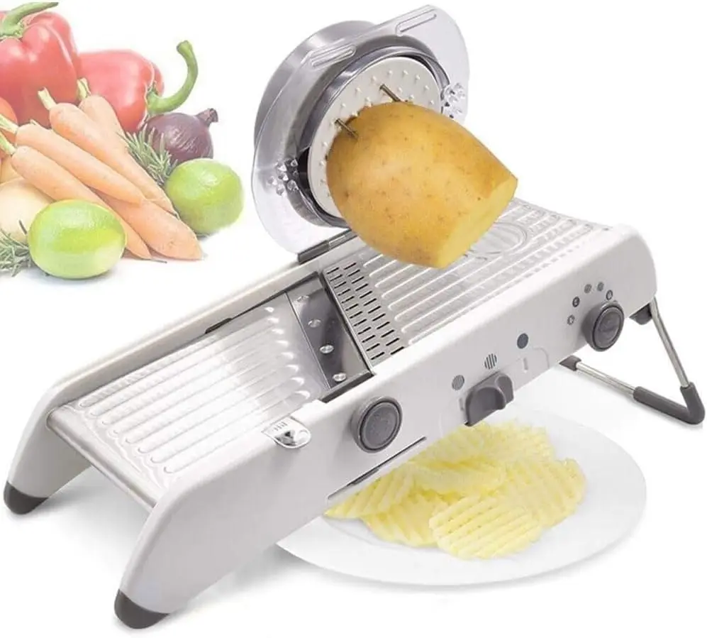 4-in-1 Stainless Steel Slicer Cheese Grater, Multifunctional Kitchen Tool for Julienne Vegetables, Potatoes, Onions, Cabbage, an