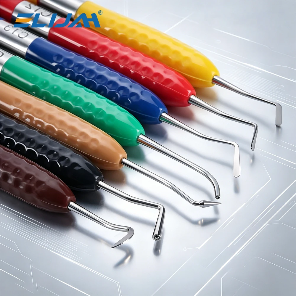 ELIJAH Dental Resin Filled Restorative Instrument Filler Aesthetic Restoration Knife Silicone Handle Dentistry Tools Instruments