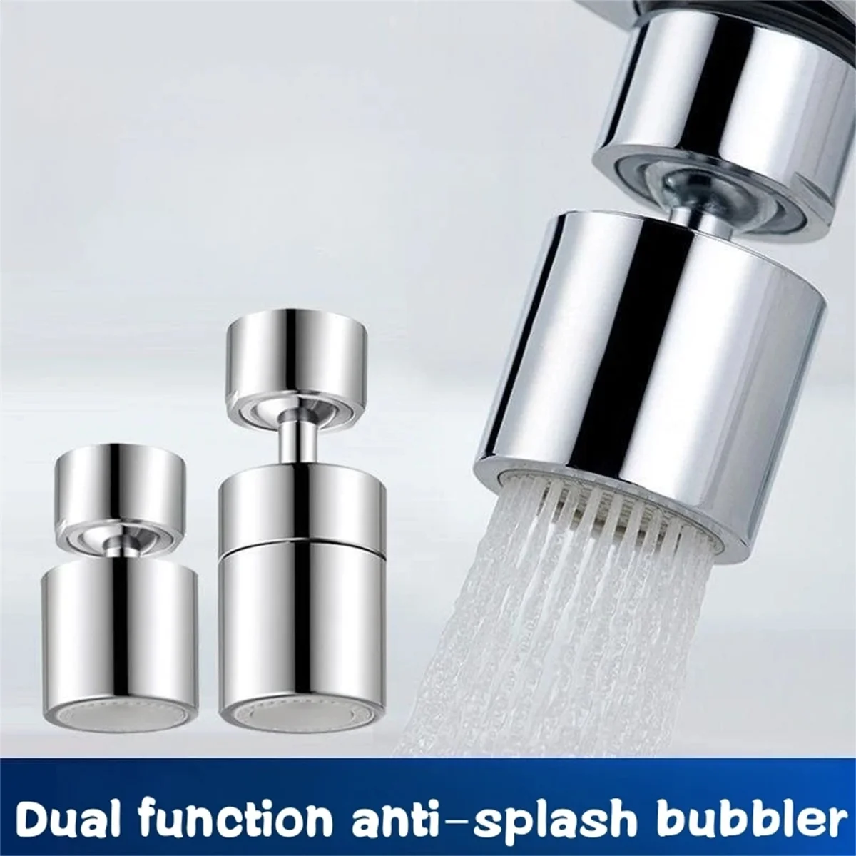 Dual Function Anti-splash Bubbler Kitchen Faucet Aerator 360 Degree Swivel Tap Water Diffuser Bathroom Water Filter Nozzle Mixer