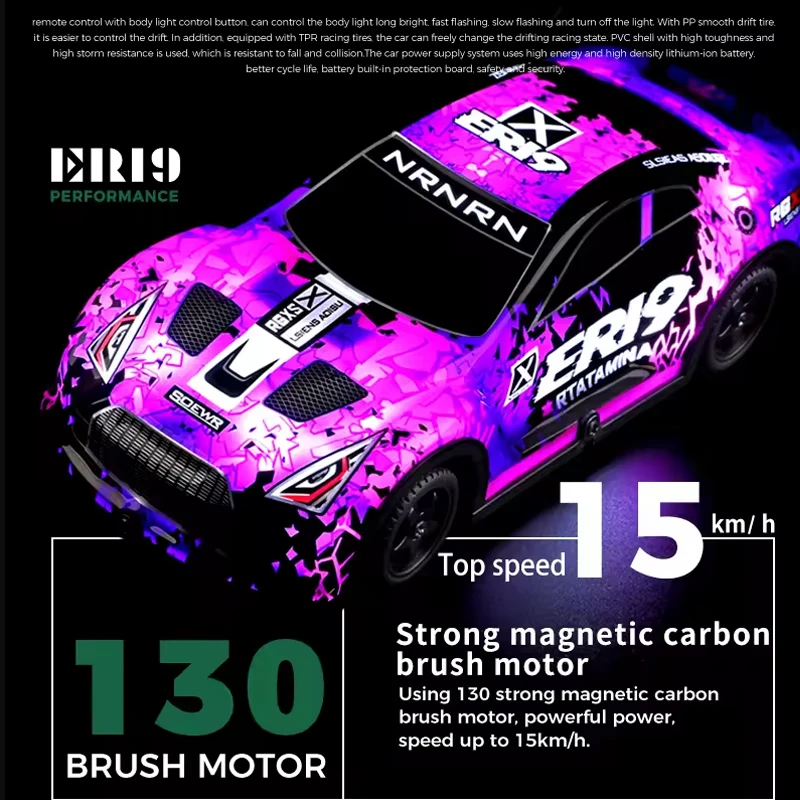 

Радиоуправляемая машинка WLtoys 22206 1/22 4WD, внедорожник с техническими светодиодными фонарями 2,4G, функция дрейфа, игрушки для детей 15 км/ч