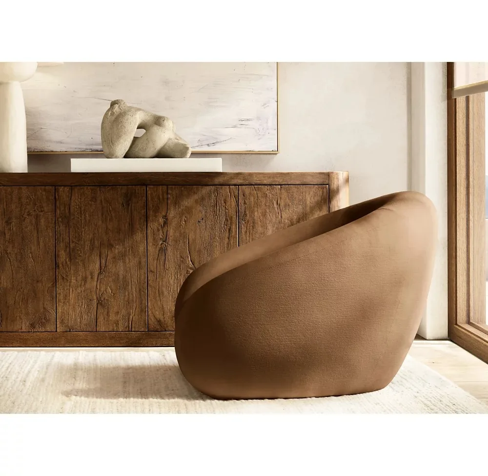 ！@Special Products Modern Handcraft Chair Velvet Home Chair Wood Frame Armchair for Living Room