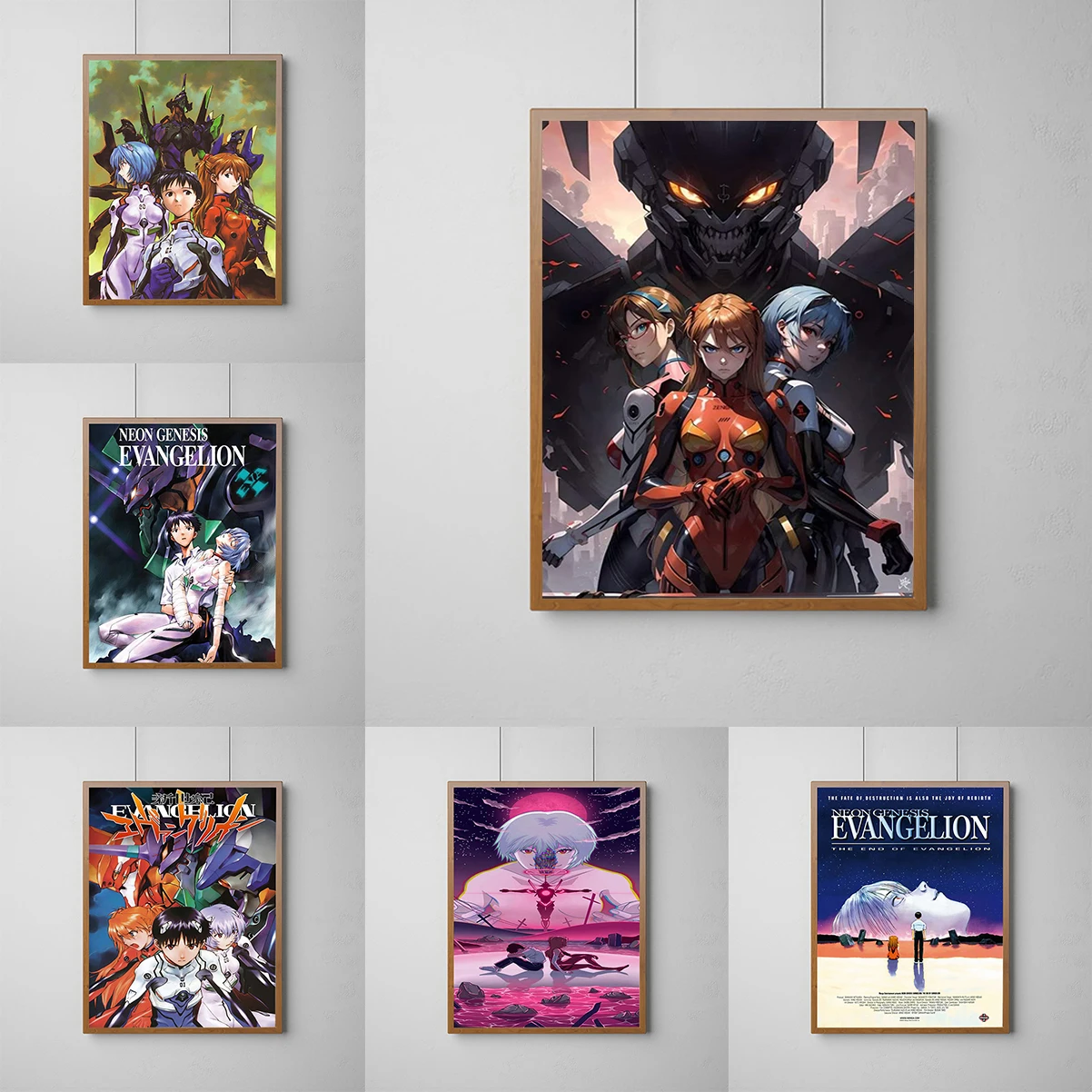 Anime E-Evangelion Poster Home Living Room Decoration Accessories Bedroom Stuff Decorative Wall Canvases Interior Posters Decor