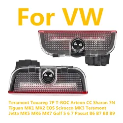 LED Car Door Light Bulb Interior Decoration Accessories For VW Touareg 7P Passat B6 B7 B8 B9 Arteon Jetta MK5 MK6 MK7 Golf 5 6 7