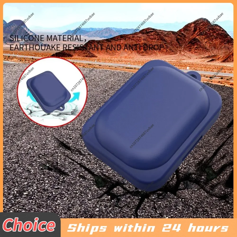 Silicone Soft Protective Cover Anti-Drop Earbuds Charging Case Skin Cover with Carabiner for Nothing Ear (a) Headphones