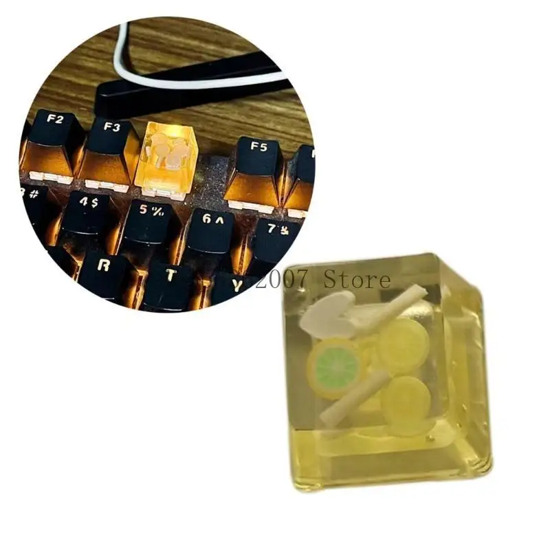 Resin Keycaps OEM Profile with backlights For Mechanical Keyboards Translucently Keycap Personality Pattern 40JB