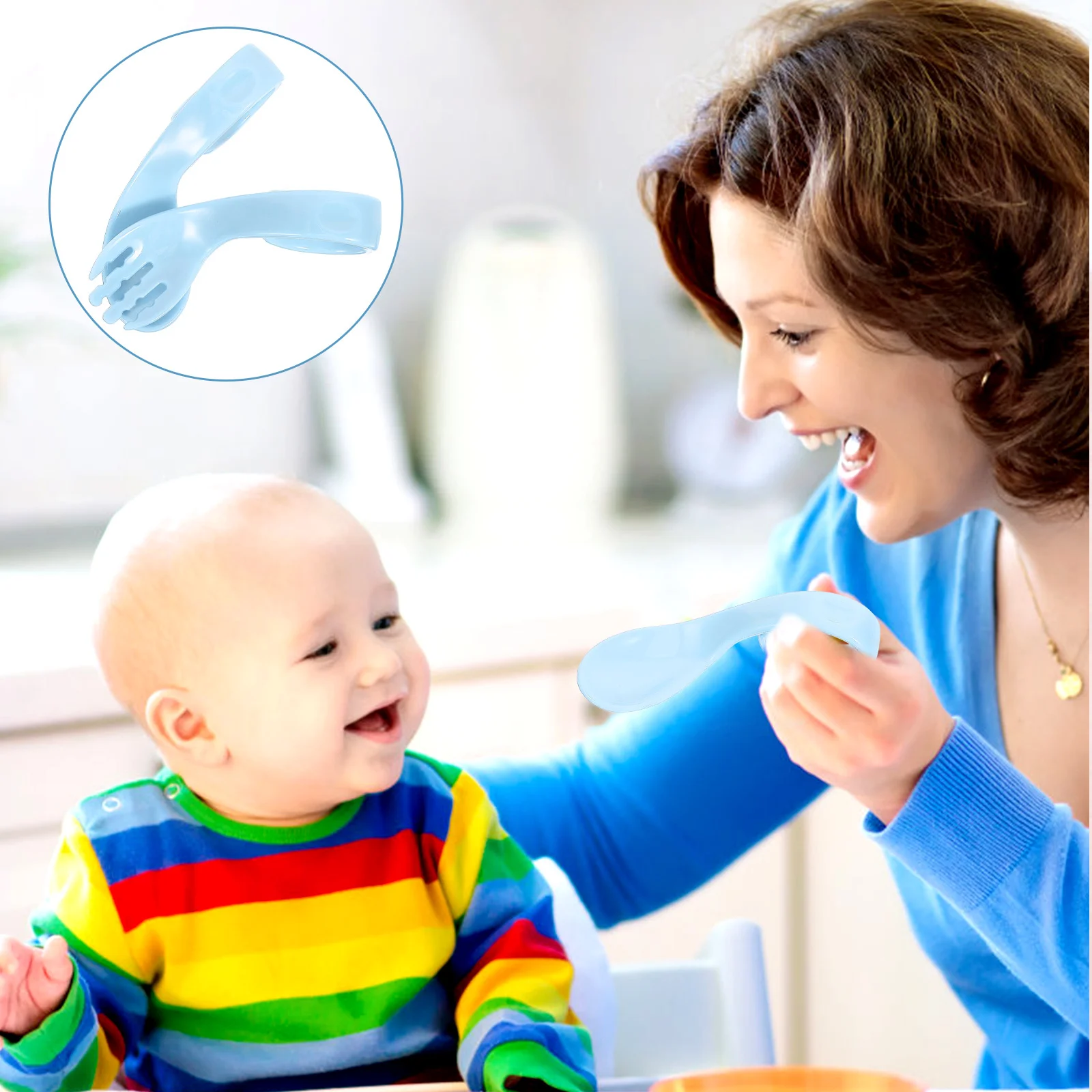 

1Set Infant Feeding Fork Spoon Set Safe PP Material Baby Training Tableware Feeding Tools Newborn Toddler Lightweight