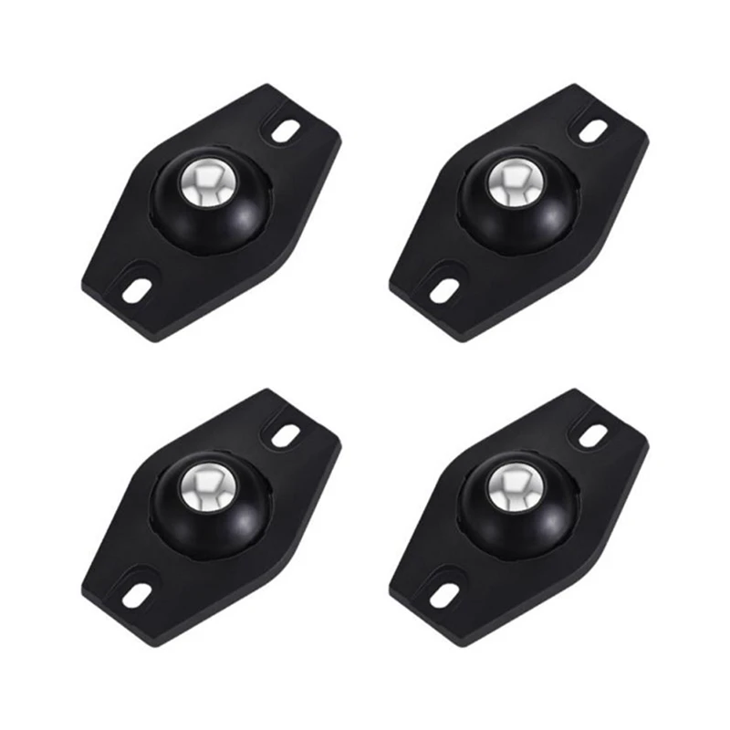 ABJI-4Pcs Self Adhesive Type Mute Ball Universal Wheel Furniture Casters Wheels Stainless Steel Wheel 360° Rotation