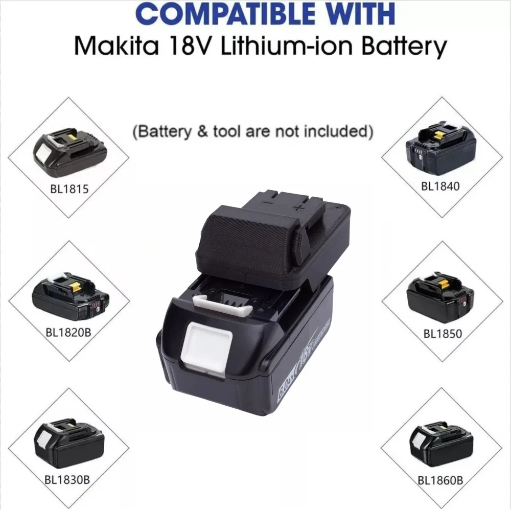 Imagem -04 - para Makita 18v bl Li-ion Adaptador de Bateria Conversor para Ferramentas de Broca sem Fio de Lítio Deko 20v Apenas Adaptador