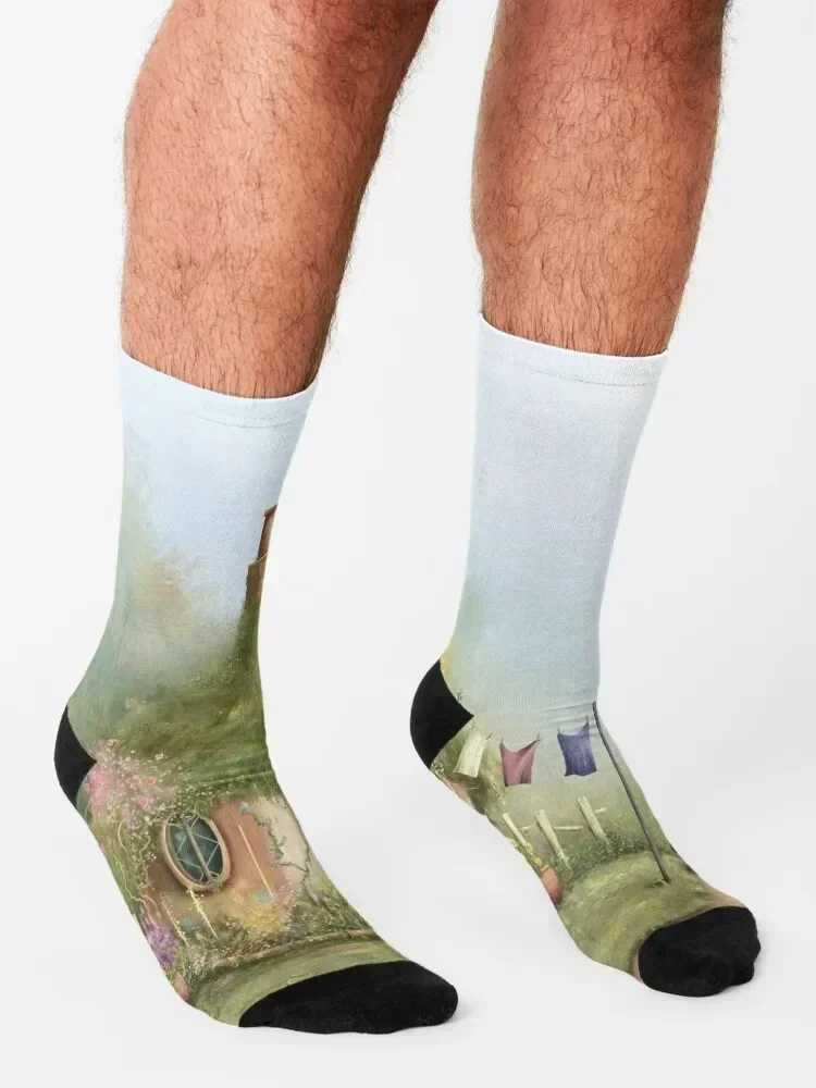 The Road Goes Ever On. Socks golf summer hip hop Climbing Socks For Man Women's