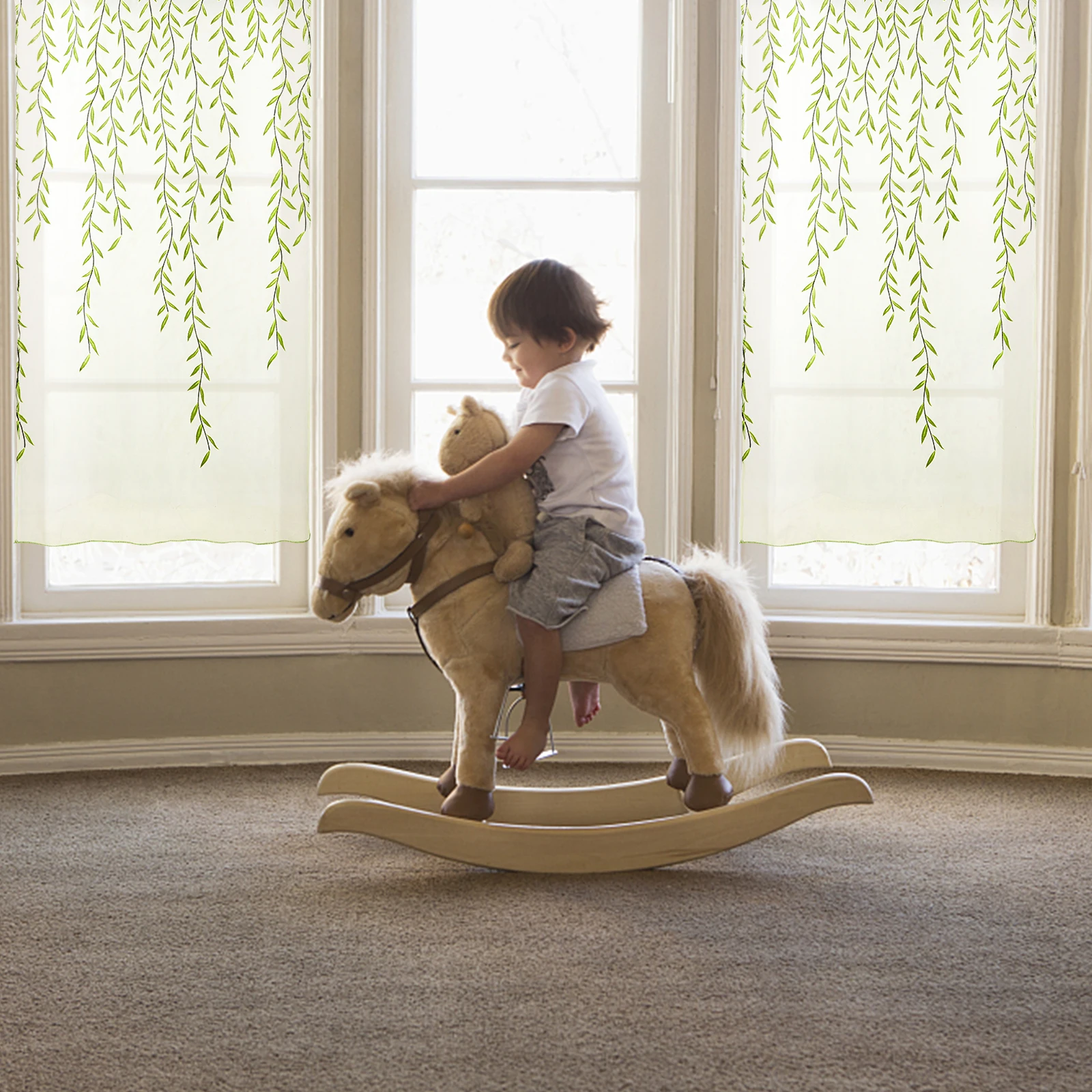 

Premium Window Sheer Curtains 100X200Cm Green Tulle Voile For Bedroom Living Room Hall Kitchen Rod Pocket Light Filtering