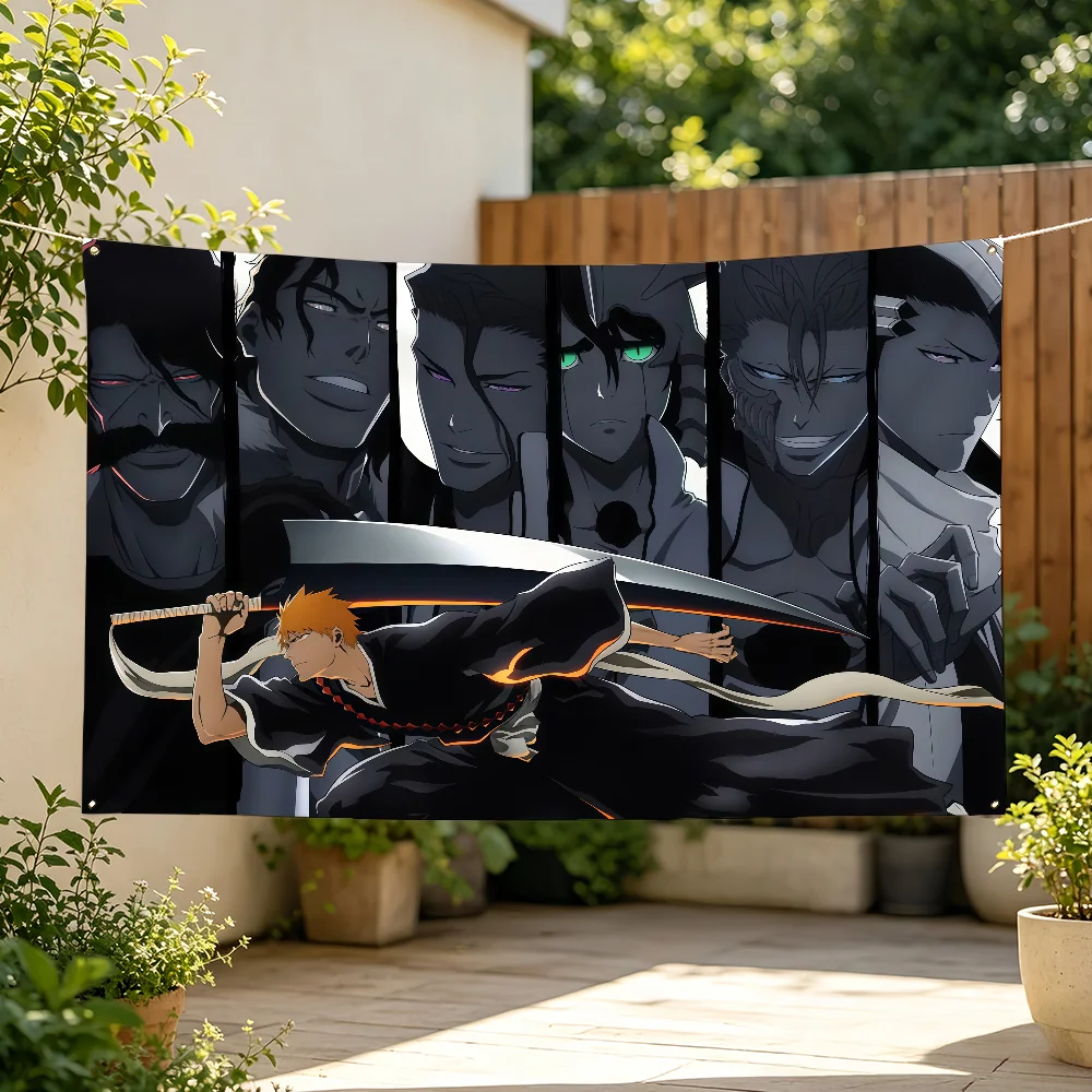 Anime B-Bleach Flag Personalized Banner For Sports Matches Games Parade Rally Holiday Festival Backyard Balcony Club Bar Decor