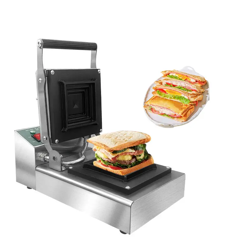 Toaster Gelato Panini Press Brioche Burger MachineGrain Processing Commercial Mirror Sandwich Waffle