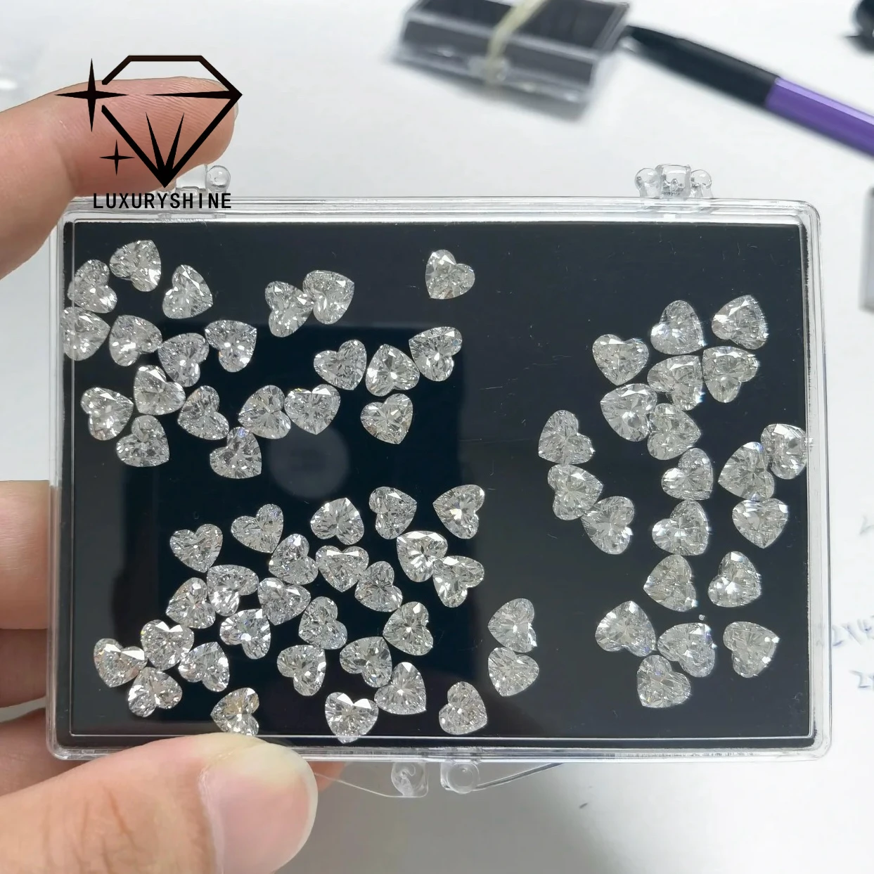 LuxuryShine VS1 Lab Grown Diamond Heart Cut 1-5CT D-F Color With IGI Certificate Real Diamond Loose Diamond custom Jewelry