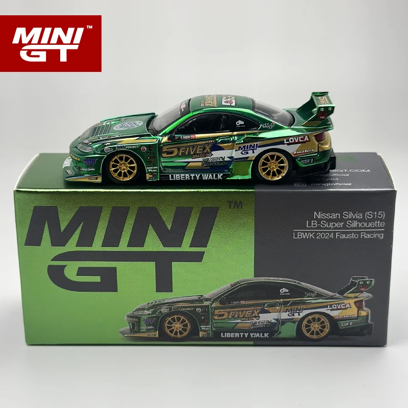 MINIGT 1:64 Nissan LB-Super Silhouette Chrome Green S15 SILVIA