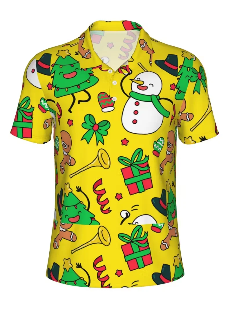 New men's striped 3D dragonfly printed polo shirt, men's comfortable and fashionable golf suit, men's top