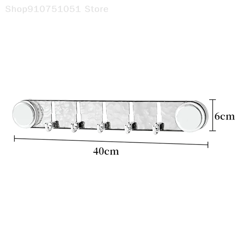 5 Hooks Rotating Suction Cup Hooks Punch-Free Strong Load-Bearing Bathroom Towel Rack Wall Mounted Corrugated Row Hook