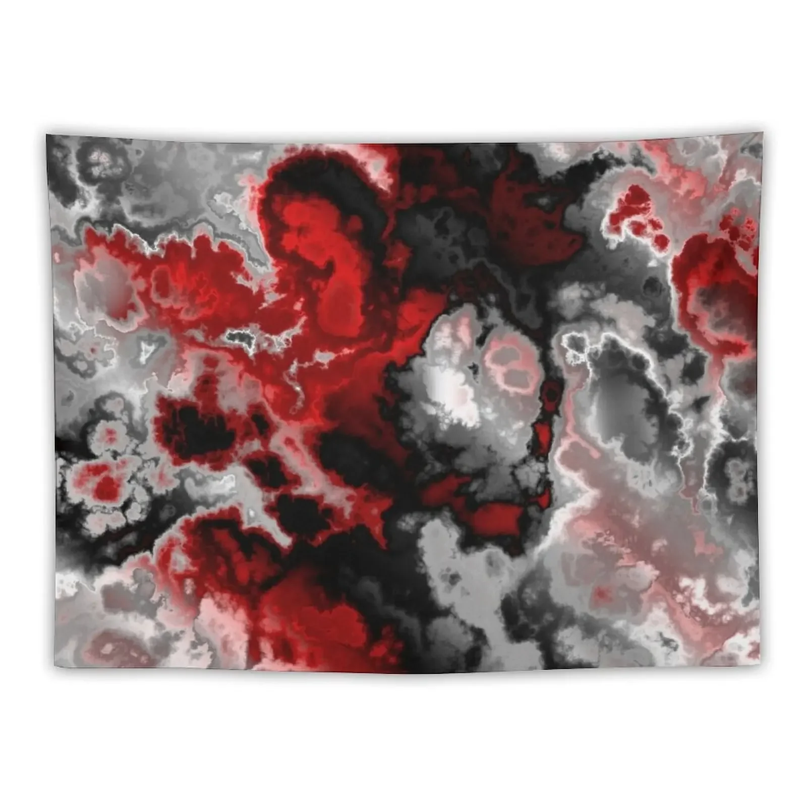 Black red gray and white abstract 2 Tapestry Wallpaper Room Design Tapestry