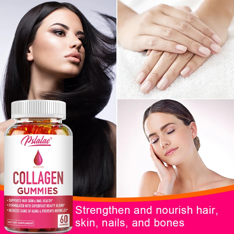 Collagen Gummies - for Hair Growth, Skin Care, Brighten Skin, Supports Bone and Joint Health