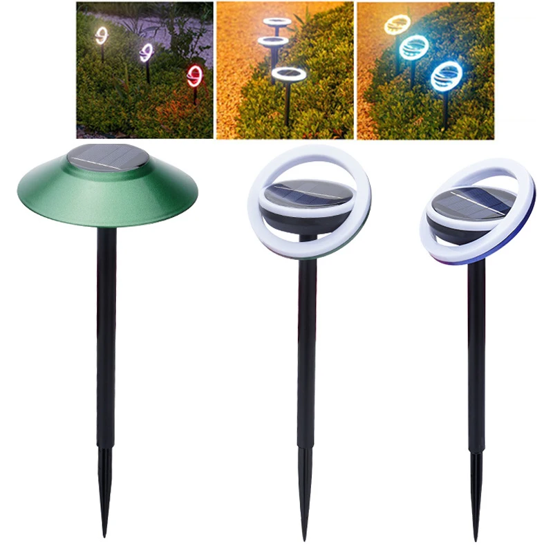 Solar Garden Lights  Home Garden Ground Lights Waterproof Landscape Lights Villa Decorative Lawn Lights Rotating Lawn Lights