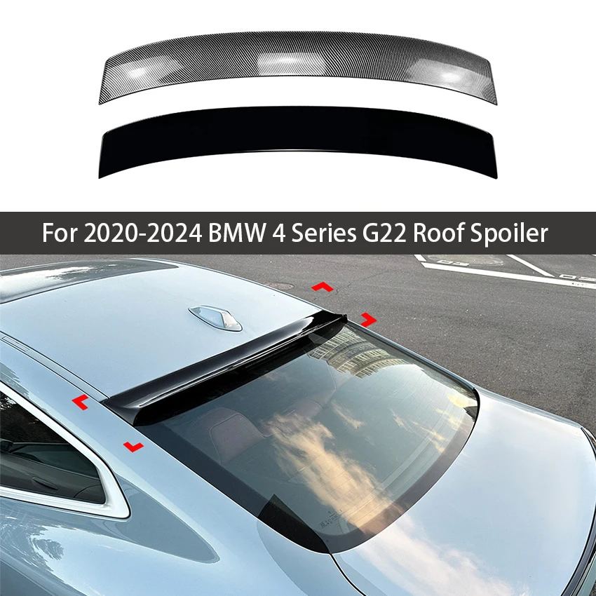 

Спойлер на крышу заднего окна для BMW 4 серии G22, черный карбоновый тюнинг, аксессуары для стайлинга автомобилей 2020 2021 2022 2023 2024
