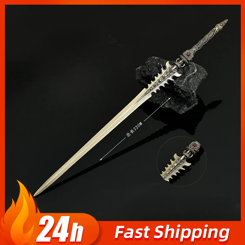 22 cm/8,66 in Spielperipheriegeräte Tägliches Schwert Altes China Kalte Waffen Modelle Cosplay Prop Nahkampfmesser Metallhandwerk Ornamente Spielzeug