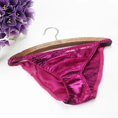 Moda feminina de seda pura sexy bikini 100% Mulberry calcinha trigonométrica seda breve