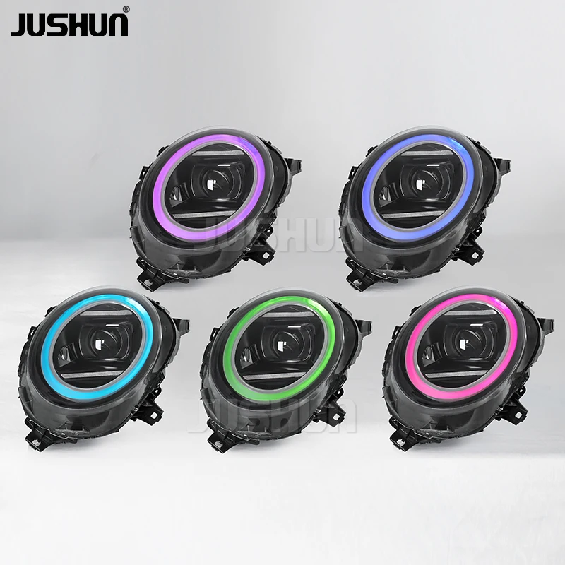 LED Projector Headlight for BMW Mini F56 14-21 Upgrade Headlamp Activate the Colorful Headlights Car Accessories