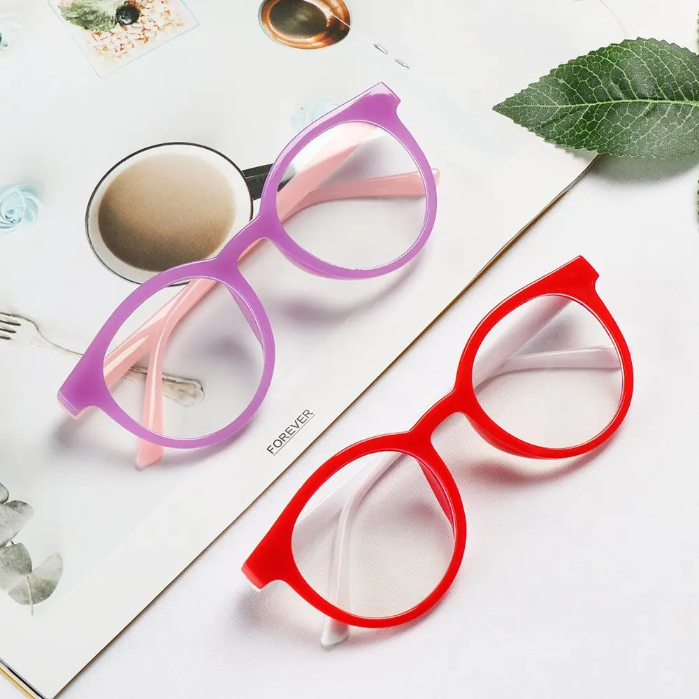 Fashion Computer Glasses Protection Round Eyeglasses Anti-blue Light Kids Glasses Ultra Light Frame