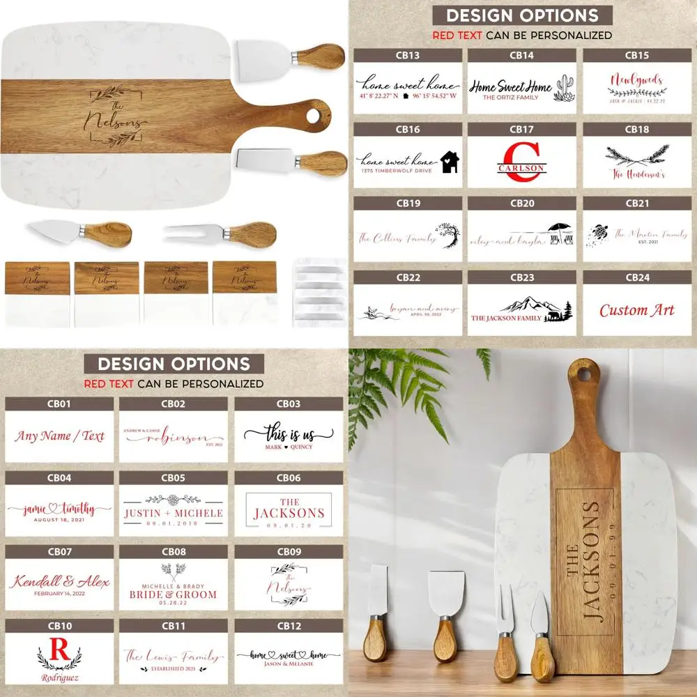 

Customizable Wooden Serving Board - Perfect for Chopping, Cutting Meat, Vegetables, Cheese, and Bread; Unique Gift for Loved One