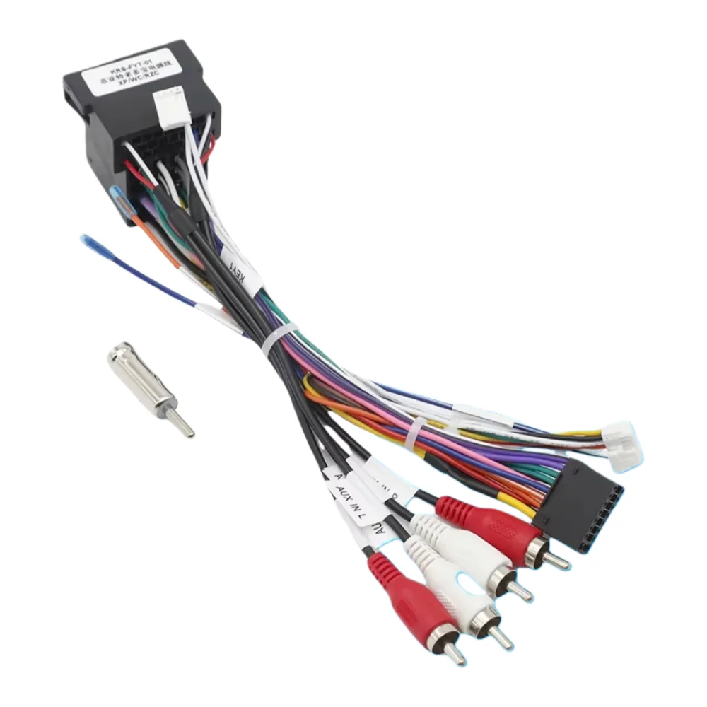 HiWorld CANBUS 16 Pin Wiring Harnss Power Cable For Fiat 500L/Doblo Bravo PANDA UNO Punto Fiorino Android Car Radio