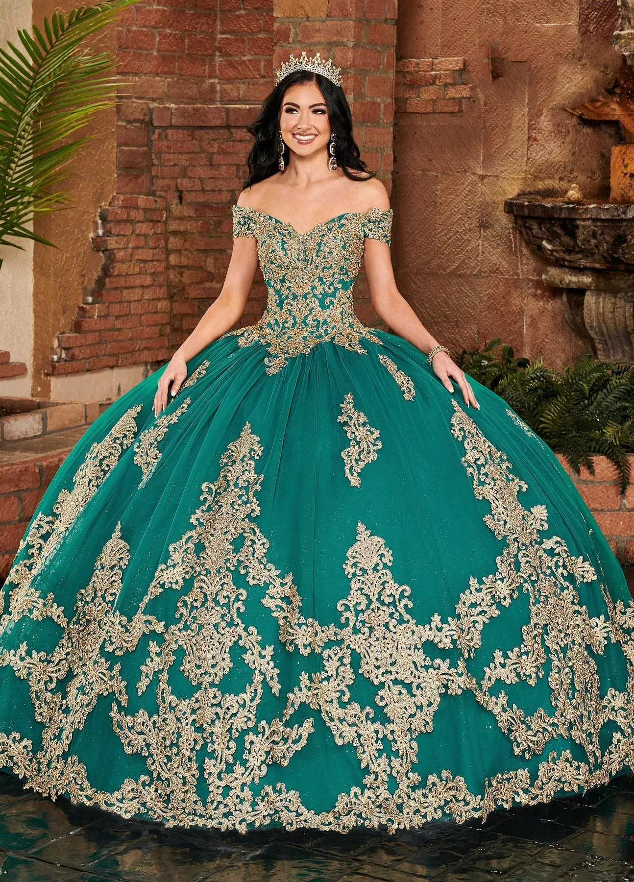 Azul Teal Charro Quinceanera Vestidos Vestido De Baile Fora Do Ombro Tule Apliques Frisado Puffy Mexicano Doce 16 Vestidos 15 Anos