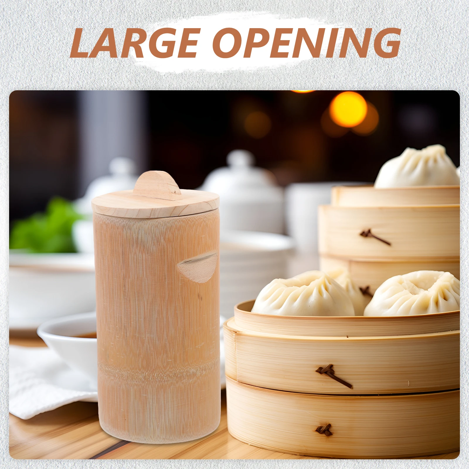 

1pc Handmade Bamboo Rice Steamed Cask With Lid Multi-Function Kitchen Storage Container For Home Restaurant Use Household Rice