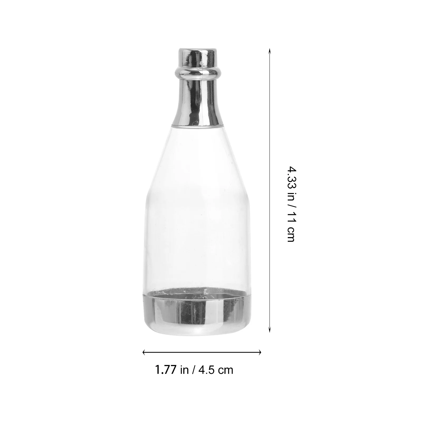 

12pcs Candy Box Transparent Plastic Bottle Silver Lid 10Cm Tall For Sweets Storage Baby Shower Party Favors Gift Decoration
