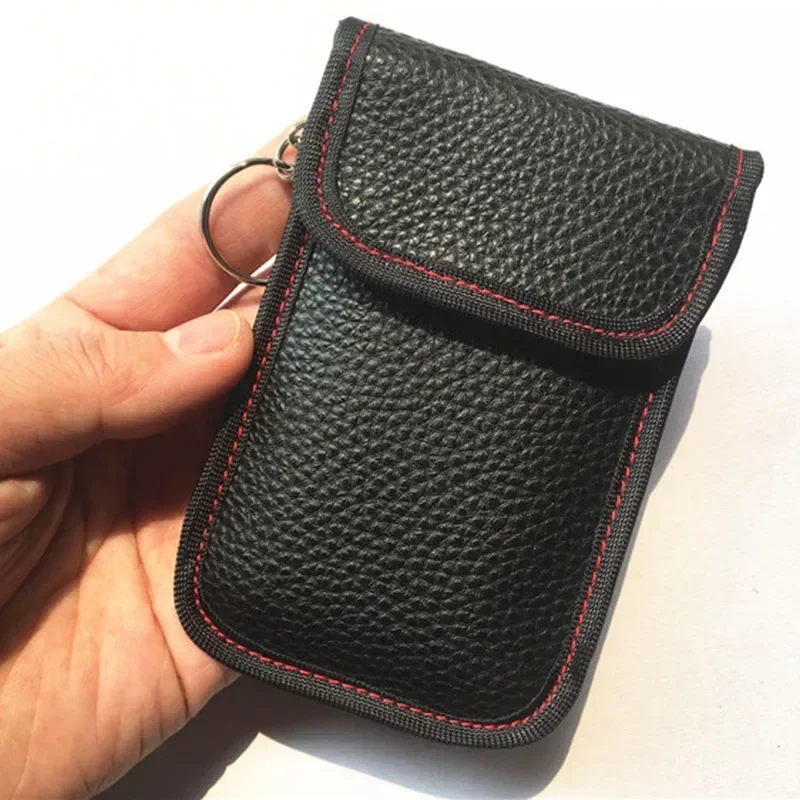 Car Anti-Theft Car Key Fob RFID Blocker - Faraday Signal Blocking Pouch Wallet (Car Interior Accessory) view 4