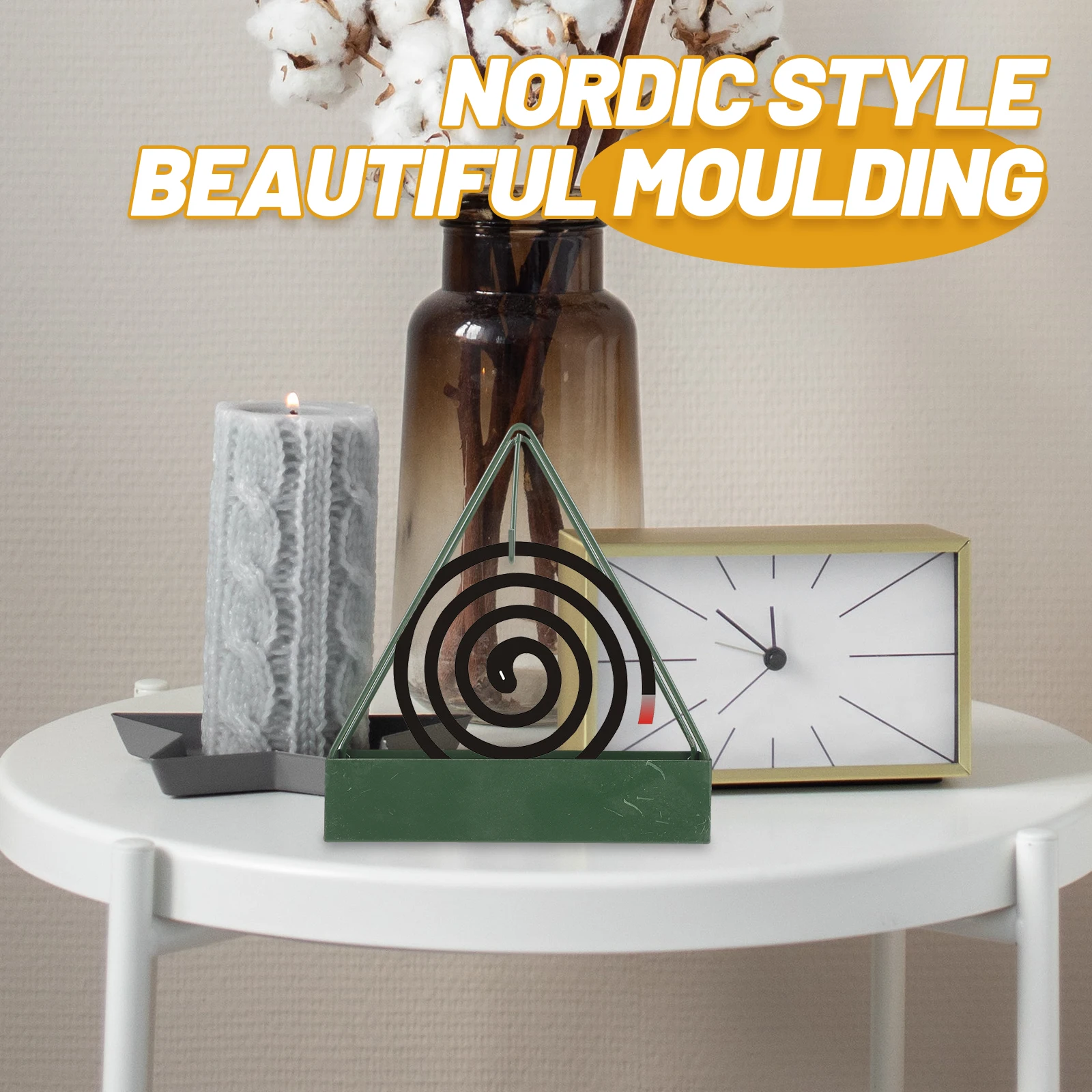 

Creative Triangular Iron Incense Burner Large Capacity Ash Storage Suspension Design Nordic Style Home Decoration Desktop