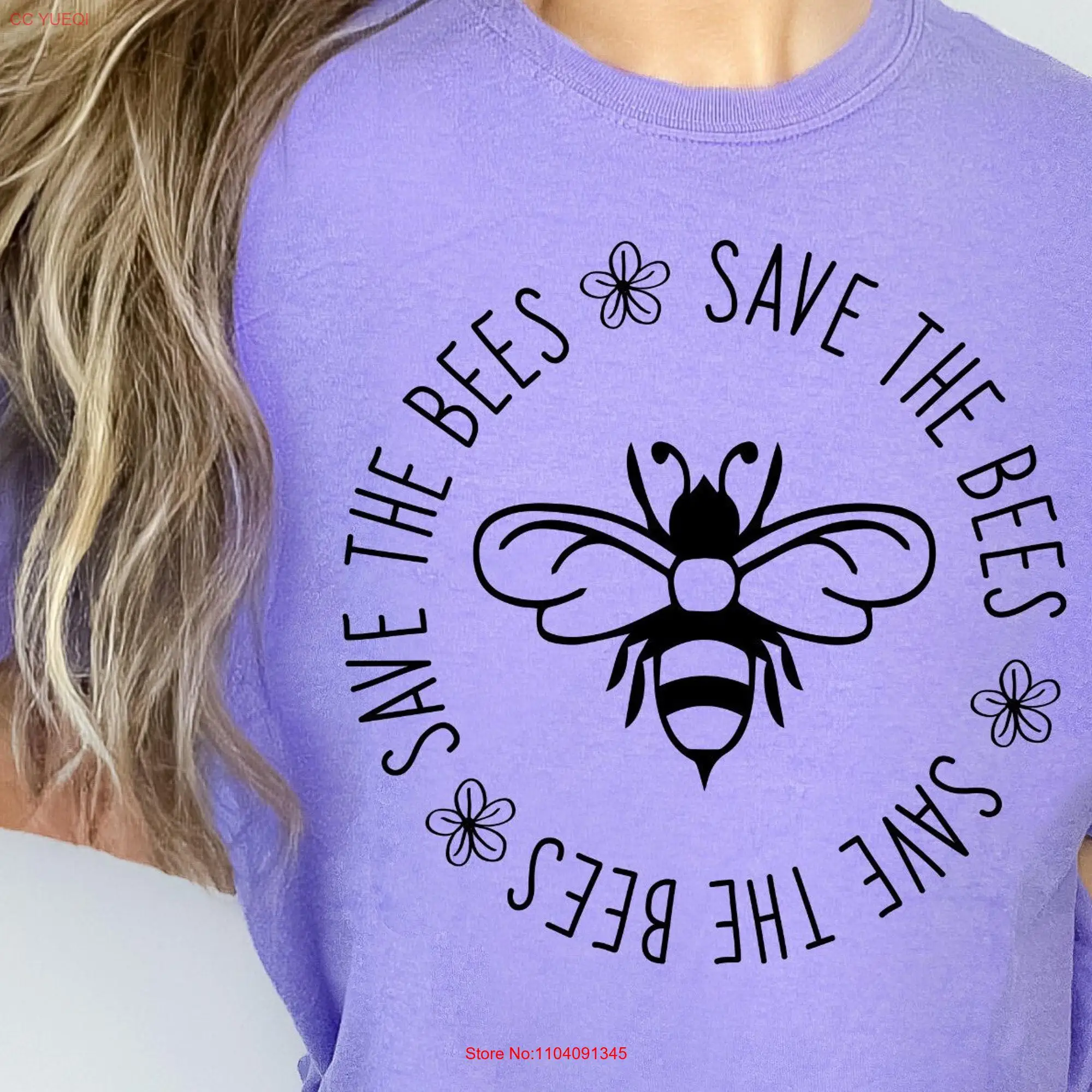 Comfort Colors T Shirt Save The Bees Conserve Endangered Animal Lovers Bee Nature Life long or short sleeves