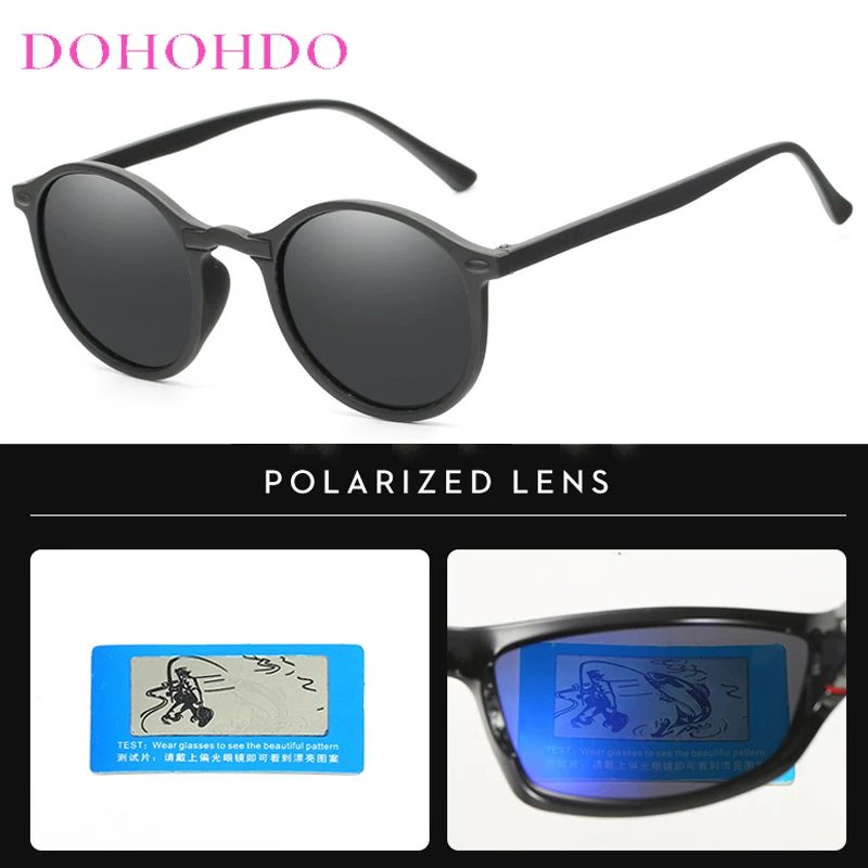 

New Small Round Frame Polarized Sunglasses Men Women UV400 Brand Designer Sports Driver Night Vision Goggles Anti-Glare Goggles