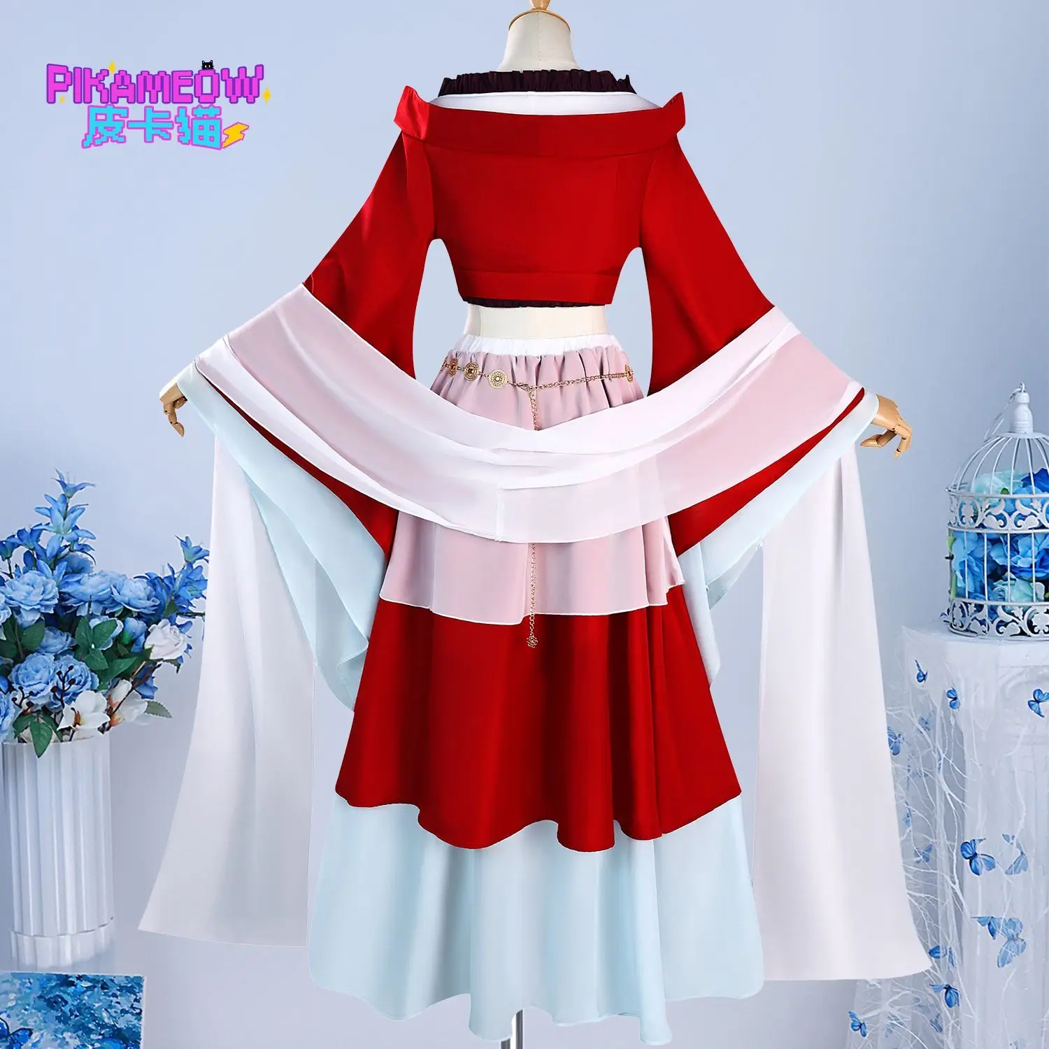 أزياء ماوماو التأثيرية يوميات الصيدلية ‌   الزي الرسمي للنساء فستان الأميرة للحفلات لعبة الهالوين وعيد الميلاد كرنفال مجموعة كاملة