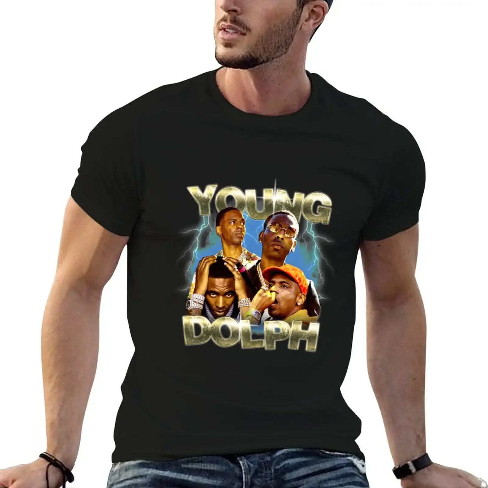 Young Dolph T-Shirt designer shirts Blouse Aesthetic clothing mens t shirt graphic