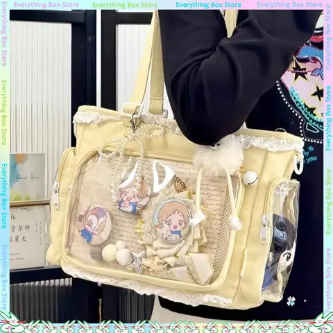 발레 소녀는 큰 식욕을 가지고 있습니다 Itabag 일본 2차원 싱글 숄더 크로스 바디 상품 가방 친구를위한 선물